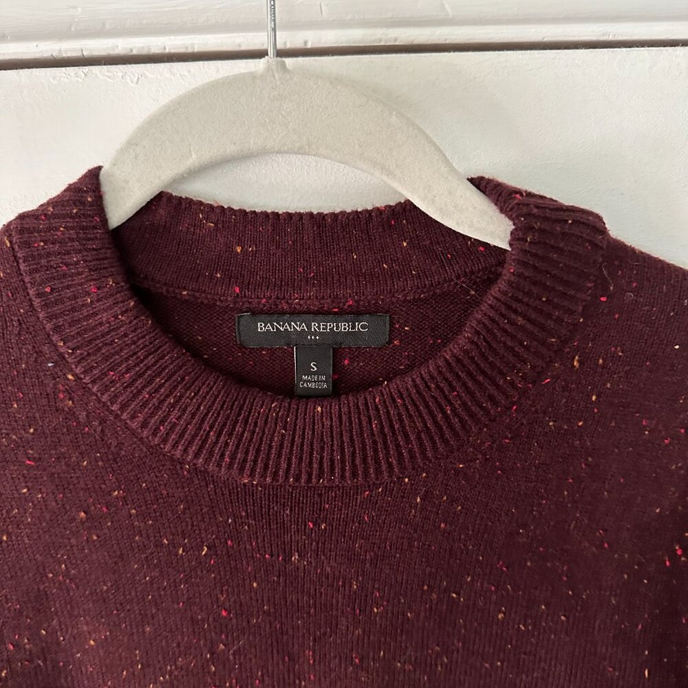 Men’s Burgundy/Maroon Crew Neck Sweater - Picture 2 of 5